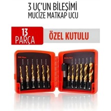MiraLive Mucize Hss 13'lü Kombinasyon Matkap Ucu Seti – Delme, Havşa, Diş Açma Tek Adımda