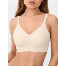 Alya Underwear Kadın Fitilli Kumaşlı Esnek Balensiz Hafif Dolgulu Çıkarılabilir Kaplı Lazer Kesim Sütyen