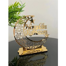 Hoş Geldin Ramazan Yazılı Altın Pleksi Dekoratif Süs