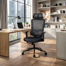 Reflex-S Full Ergonomic Yönetici ve Çalışma Koltuğu File Kumaş - Siyah 66 x 124-134 x -74  cm