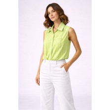 On Triko Cepli Sıfır Kol Gömlek 72311