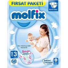 Epilons Mey Ithalat® Bebek Bezi Fırsat Paketi 3 Beden 4-9 kg 68 Adet