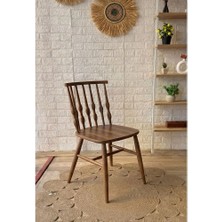 Silla Concept Boncuk Sandalye Ceviz Ahşap Sandalye