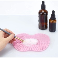 Epilons Mey Ithalat® Pratik Kolay Makyaj Fırçası Temizleme Matı Aparatı Aleti