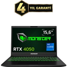 Monster Abra A5 V20.7.2 Intel Core I7 13620H 32 GB Ram 1 Tb SSD 6 GB Rtx 4050 Freedos 15,6" Fhd 165 Hz Oyun Bilgisayarı