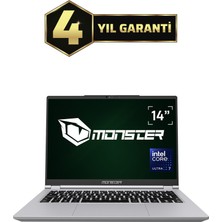 Monster Huma H4 V6.1.2 Core Ultra 7 155H 32 GB RAM 1 TB SSD Intel Arc Graphics FreeDOS 14" QHD 120 Hz Taşınabilir Bilgisayar