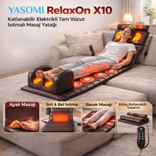 Yasomi Relaxon X10 Katlanabilir Elektrikli Tam Vücut Isıtmalı Masaj Yatağı
