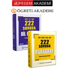 Pegem Akademi Yayıncılık PEGEM AKADEMİ KPSS TYT MSÜ 222 Soruda Dil Bilgisi Tamamı Çözümlü
