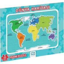 Epilons Mey Ithalat® Dünya Haritası Frame Puzzle 35 Parça