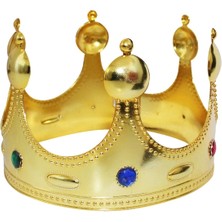 Epilons Mey Ithalat® Plastik Kral Tacı Altın Renk Çocuk Boy