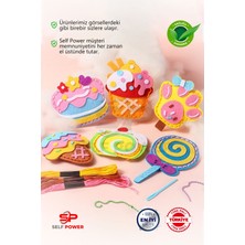 Self Power 6 Adet Çocuklar Için Kendin Yap Keçe Dikiş El Sanatları Seti 3 Yaş ve Üzeri Çocuklar Için