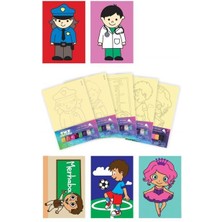 Artikel Meslekler -2 Tuz Boyama Oyunu 5 Li Set -2 , Eğitici Aktivite , Kum Boyama Oyunu TB-051