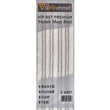 Vip Ahmet 2 Adet Yedek Mop Bez Seti Uzun Ömürlü Temizlik İçin Ergonomik Tasarımlı