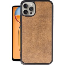 Epilons Mey Ithalat® Iphone 14 Pro Max Kılıf Aras Deri Kapak - Taba