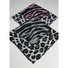 Sinem India Zebra Desen 2\'li  Eşarp -6293-02