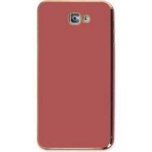 Epilons Mey Ithalat® Samsung Galaxy J7 Prime Kılıf Volet Silikon - Kırmızı