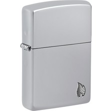 Zippo Armor® Flame Dizayn Çakmak - High Polish Chrome
