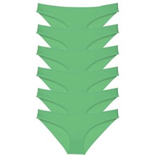 Liyuza 6 Adet Süper Eko Set Likralı Kadın Slip Külot Yeşil