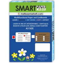 Kalın Gramajlı 1. Hamur Mat Kağıt -  250 gr - A3 Ebat -  - 100 Adet | Smart Paper Label