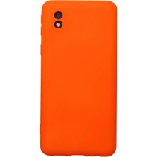Epilons Mey Ithalat® Galaxy A01 Core Kılıf Nano Içi Kadife Silikon - Turuncu