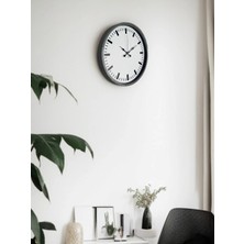 Epilons Mey Ithalat® 36 cm Gri Sade Dekoratif Duvar Saati