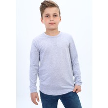 Toontoy Erkek Çocuk Baskılı Bisiklet Yaka Uzun Kollu Tişört