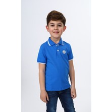 Toontoy Erkek Çocuk Baskılı Polo Yaka Düğmeli Kısa Kollu Tişört