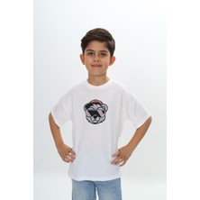 Toontoy Erkek Çocuk Baskılı Bisiklet Yaka Kısa Kollu Tişört