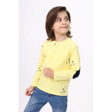 Toontoy Erkek Çocuk Baskılı Bisiklet Yaka Uzun Kollu Tişört