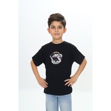 Toontoy Erkek Çocuk Baskılı Bisiklet Yaka Kısa Kollu Tişört
