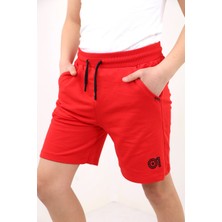 Toontoy Erkek Çocuk Baskılı Beli Lastikli Cepli Şort