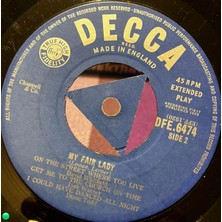 Plakantik My Fair Lady - Various Artists (7" Ep Vinyl) 1958 Uk Press Decca Dfe 6474