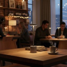 Elba Panther PT-704 Gümüş USB Şarjlı Masa Lambası