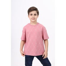 Toontoy Erkek Çocuk Baskılı Bisiklet Yaka Kısa Kollu Tişört