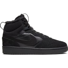 Nike Court Borough Mid Leather Boot Hakiki Deri Bilekli Kışlık Spor Ayakkabı Siyah