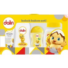 Dalin Likit Pudralı Bebek Bakım Seti Renkli 100 ml Ürünler ile Dermatolojik Olarak Test Edilmiş