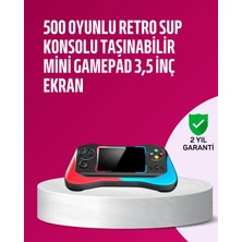 Epilons Mey Ithalat® 500 Oyunlu 3,5” Elde Taşınabilir Mini Oyun Konsolu – Şarjlı, Tv Bağlantılı