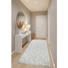 Babil Home Kaymaz Tabanlı Kesme  Salon Koridor Mutfak Yatak Odası Halısı 6017 Gri