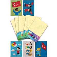 Artikel 23 Nisan Çocuk Bayramı,-2 Tuz Boyama Oyunu 5 Li Seti , Eğitici Aktivite , Kum Boyama Oyunu TB-036