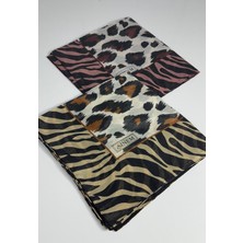 Sinem India Leopar Desen 2'li  Eşarp -6294-15