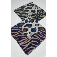 Sinem India Leopar Desen 2\'li  Eşarp -6294-21