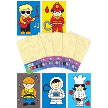 Artikel Meslekler Tuz Boyama Oyunu 5 Li Set -2 , Eğitici Aktivite , Kum Boyama Oyunu TB-050