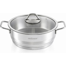 Milanor Aster 24 cm Basık Tencere