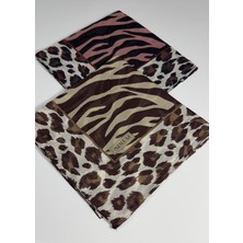 Sinem India Zebra Desen 2\'li  Eşarp -6293-05