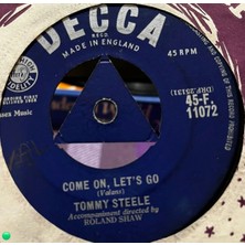Plakantik Tommy Steele - Come On, Let's Go / Put A Ring On Her Finger 7" Vinyl 1958 Decca Tri-Centre