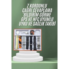 Epilons Mey Ithalat® 7 Kordonlu Akıllı Saat Plastik Kordon Hasır Kordon Çelik Kordon