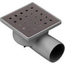 Tema - Kare Yer Sifonu Paslanmaz Süzgeçli Yandan Yer Sifonu Q50 lik