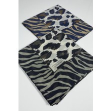 Sinem India Leopar Desen 2\'li  Eşarp -6294-23