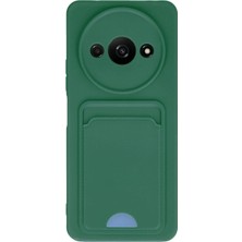 Epilons Mey Ithalat® Redmi A3 4g Kılıf Kelvin Kartvizitli Silikon - Koyu Yeşil