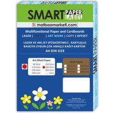 Kalın Gramajlı 1. Hamur Mat Kağıt -  300 gr - A4 Ebat -  - 100 Adet | Smart Paper Label